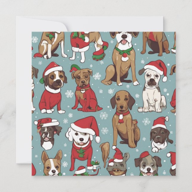 Padrão de cachorro bonitinho de Natal (Frente)
