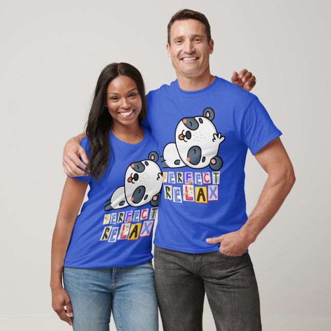 Padrão de cachorro giro azul de camisa (Unissex)