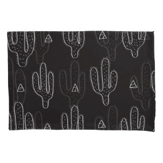 Padrão de Cactus Preto Desenhado à Mão