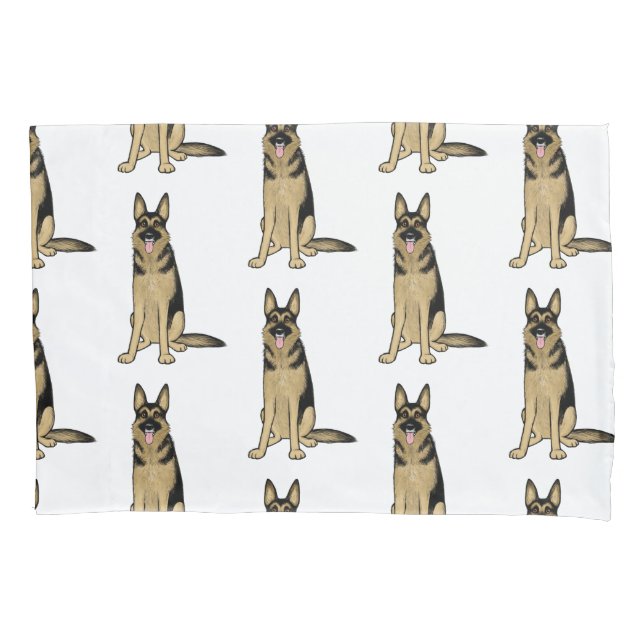 Padrão de cães german shepherd | Arte De Pet Diver (Frente)