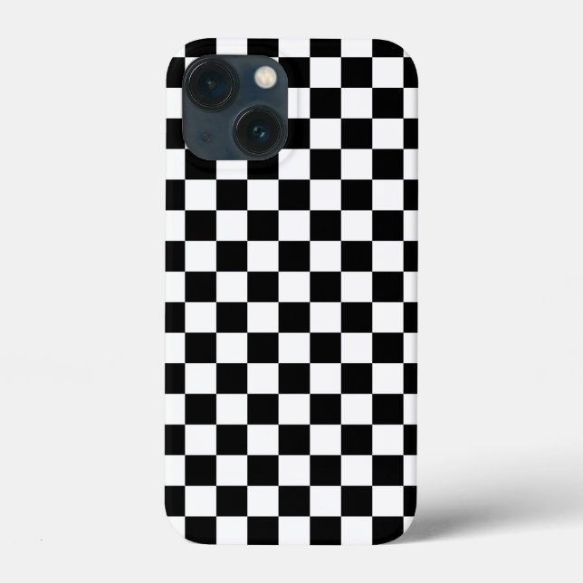 Padrão de Caixa Quadrada Branco Clássico e Preto M (Verso)