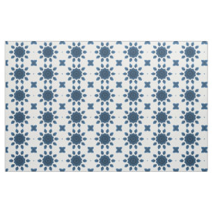 Padrão de caleidoscópio Rosa azul no Tecido branco