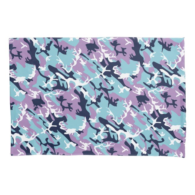 Padrão de Camo - Marinho azul roxo Branco (Frente)