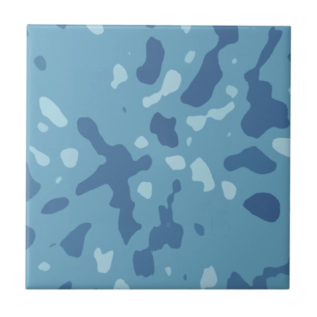 Padrão de Camuflagem Abstrato Azul Pastel (Frente)