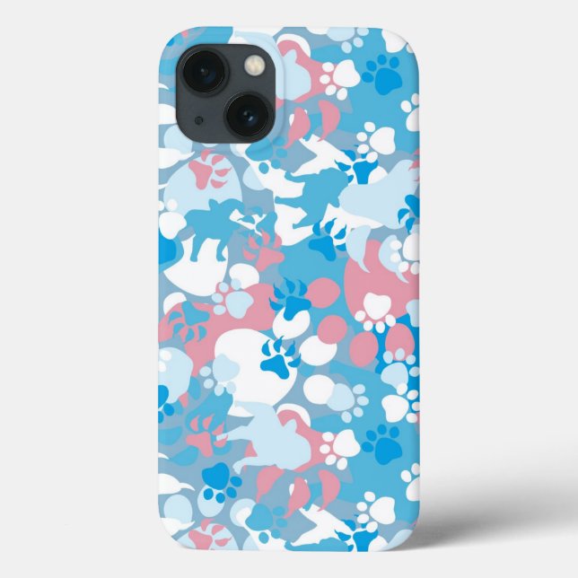 Padrão de Camuflagem Azul e Rosa Canina (Verso)
