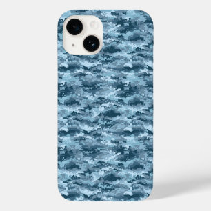 Padrão de camuflagem pixelada militar azul