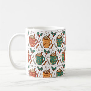 Padrão de Canecas de Café de Natal Aconchegante