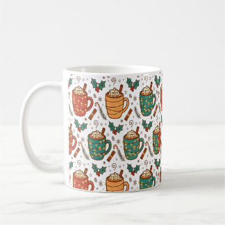Padrão de Canecas de Café de Natal Aconchegante