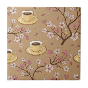 Padrão de Capa de Café Flor de Cerejeira (1)