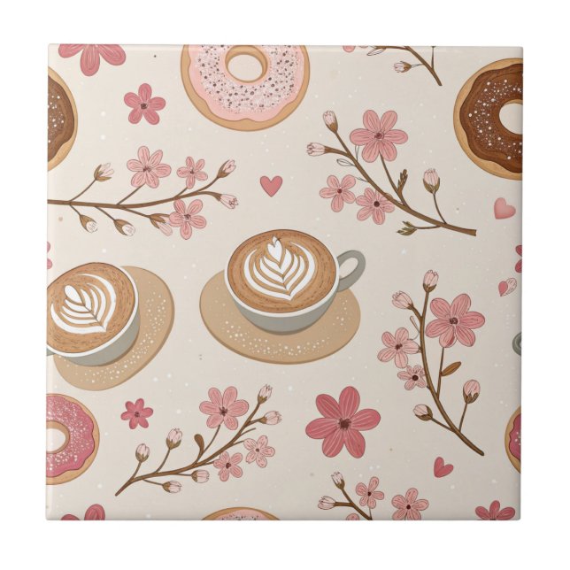 Padrão de Capa de Café Flor de Cerejeira (3) (Frente)