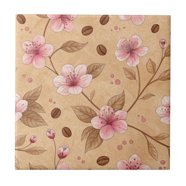 Padrão de Capa de Café Flor de Cerejeira (5) (Frente)