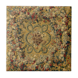 Padrão De Carpete Floral Colorida Vintage