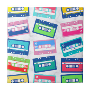 Padrão de Cassete de Fita de Áudio Vintage Retro