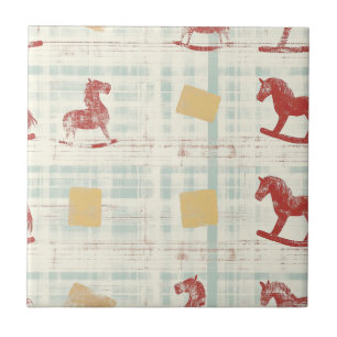 Padrão de Cavalo de Balanço Vintage Envelhecido (3