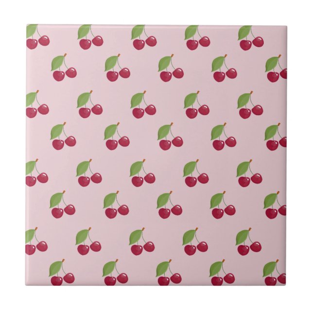 Padrão de Cereja Rosa Fofo (Frente)
