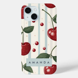 Padrão de Cereja Vermelha Personalizada Retro-Vint
