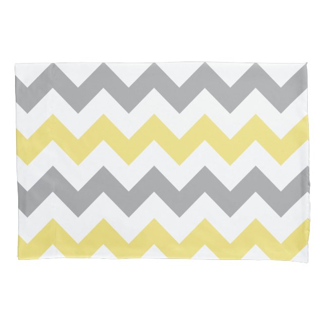 Padrão de Chevron Amarelo Cinza da Moda (Frente)
