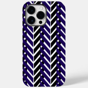 Padrão de Chevron Moderno Branco Azul