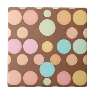 Padrão de Chocolate com Pontos Polka Pastel