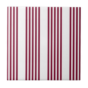 Padrão de cinco faixas vermelho e branco borromado