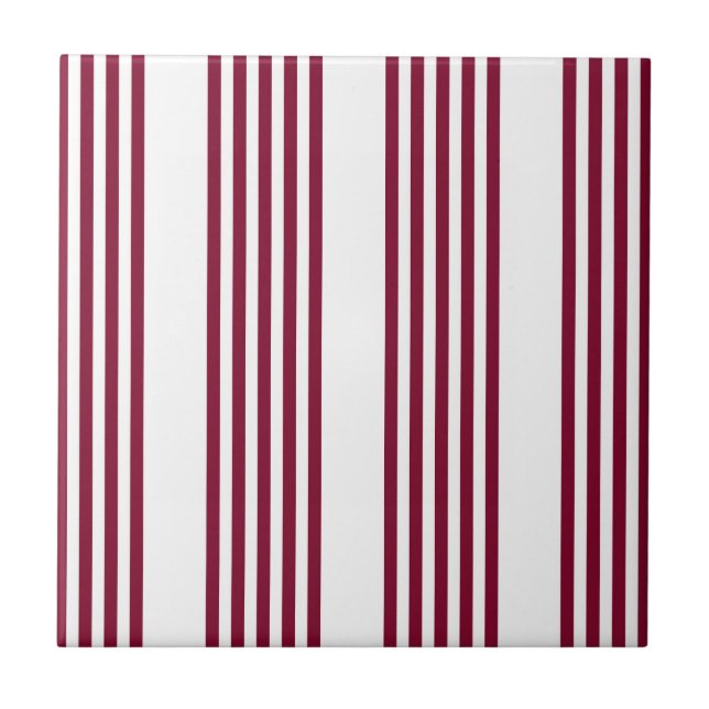 Padrão de cinco faixas vermelho e branco borromado (Frente)