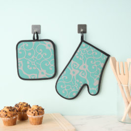 Padrão de Cinza de Teal Verde