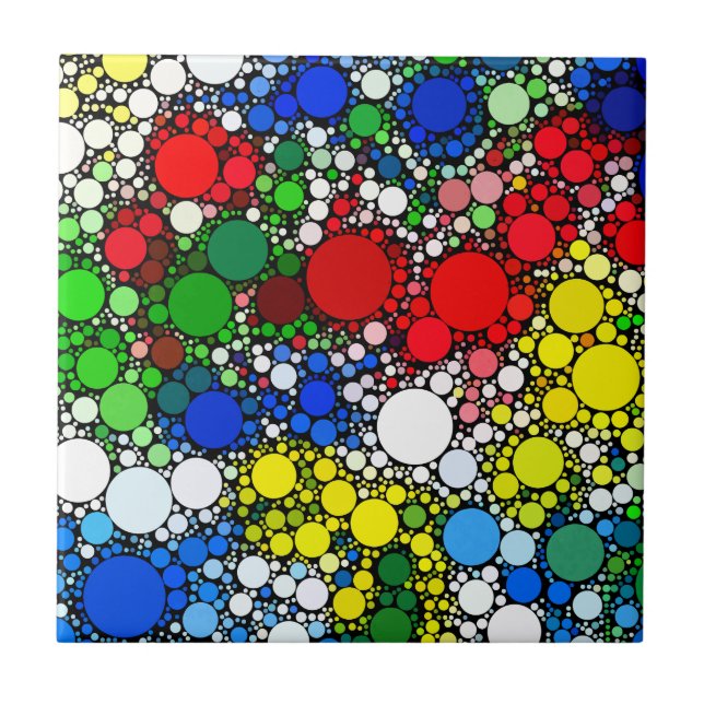 Padrão de Círculo de Pontos Coloridos (Frente)