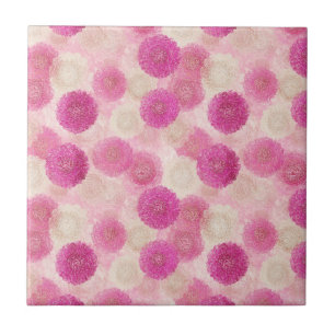 Padrão de Círculo de Renda Floral Abstrata Rosa
