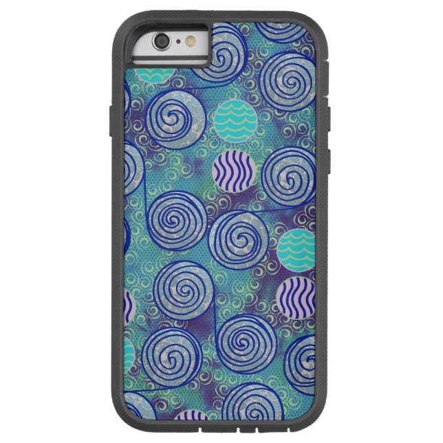 Padrão de Círculos Azuis de Torção (Verso)