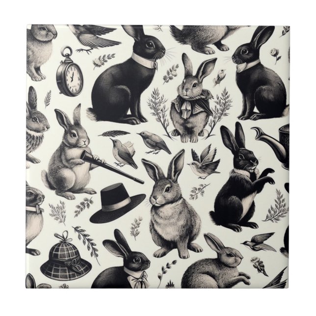 Padrão de coelho da vinha-ceta (Frente)