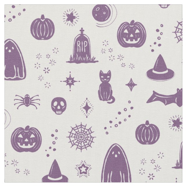 Padrão de Coisas Spookie - Neve + Tecido de ameixa (Detalhe)