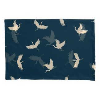 Padrão de colheita de guindastes japoneses Silhoue