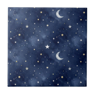 Padrão de Constelações da Lua da Noite Estrelada