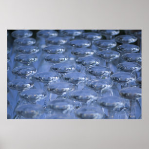Padrão de Copos de Cristal Poster Abstrato