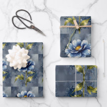 Padrão de cor da água da flor azul