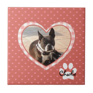 Padrão de Coração Cor-de-Rosa Camada com Quadro