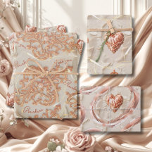 Padrão de Coração de Blush Heirloom Presente de Am