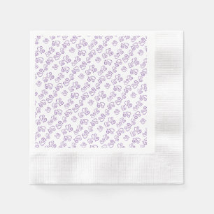 Padrão de Coração Roxo Ligado Sobre Guardanapos Br