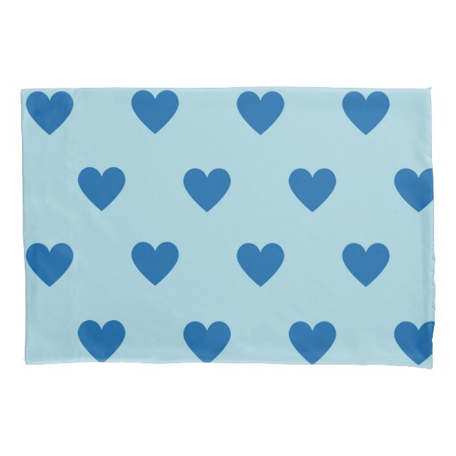 Padrão de Coração Simples Azul Fofo  (Frente)