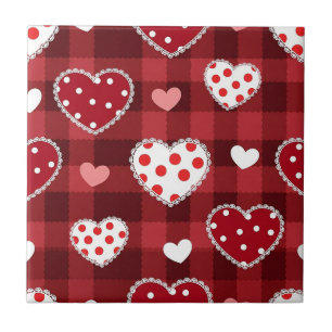 Padrão de Corações de São Valentim Desenhados à Mã