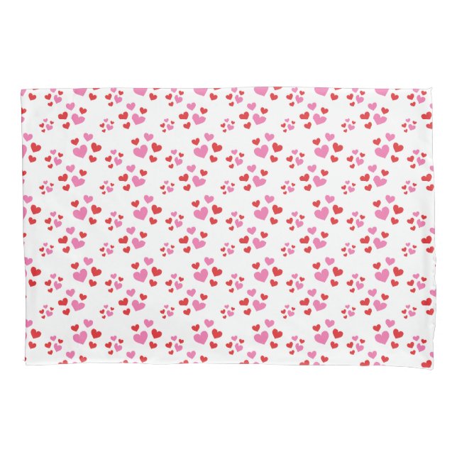 Padrão De Corações Vermelho E Rosa (Frente)