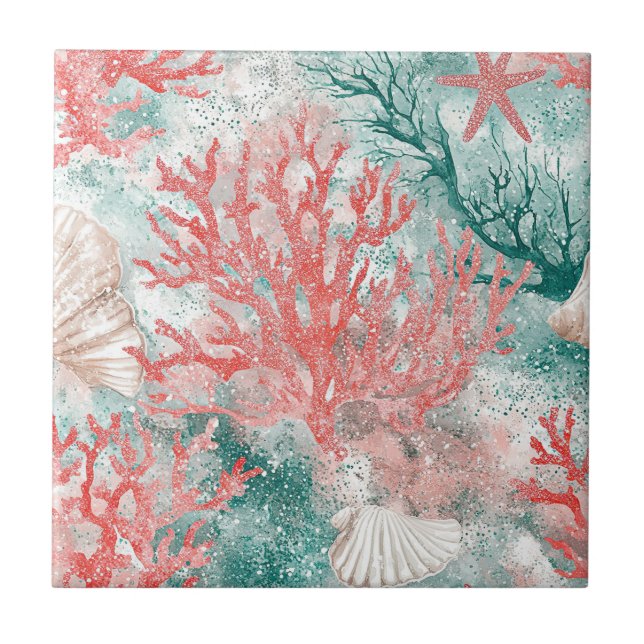 Padrão de Coral Costeiro de Luxo (Frente)