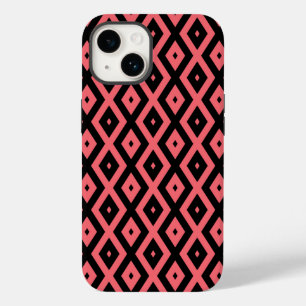 Padrão de coral e diamante preto