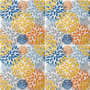 Padrão de cores brilhantes da Abstrato Floral de V