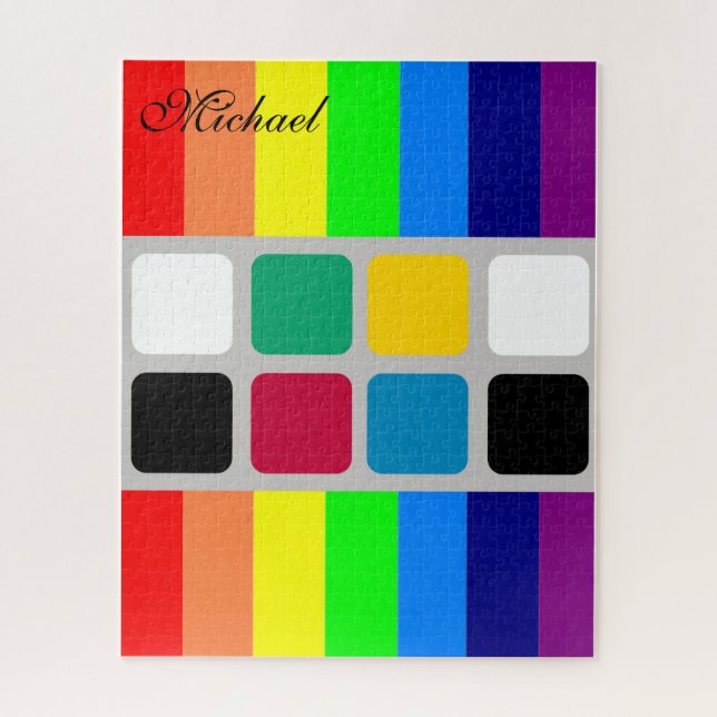 Padrão de cores quebra-cabeça brilhantes (Vertical)