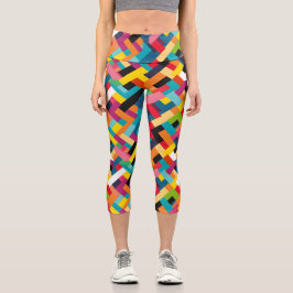 Padrão de Cores Vibrantes de Basketweave