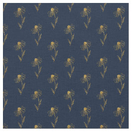 Padrão de Costura de Tecido Azul Ouro Elegante