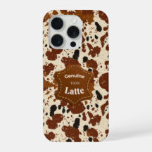 Padrão de Couro de Vaca Latte 100% Genuíno | Neutr