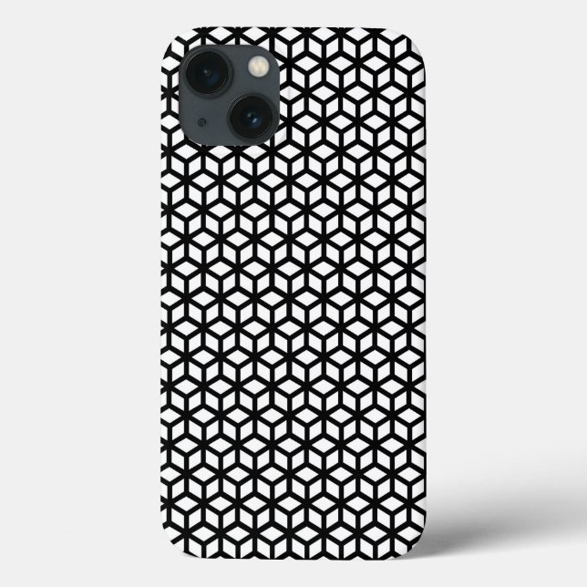 Padrão De Cubo Preto E Branco (Verso)