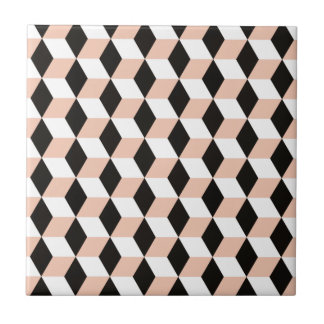 Padrão de cubos 3D preto e branco